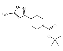 4-(5-氨基异噁唑-3-基)哌啶-1-羧酸叔丁酯结构式
