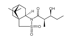 N-((2R,3S)-3-hydroxy-2-methylpentanoyl)bornane-10,2-sultam结构式