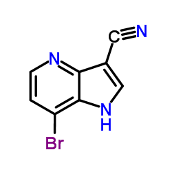 7-Bromo-1H-pyrrolo[3,2-b]pyridine-3-carbonitrile结构式