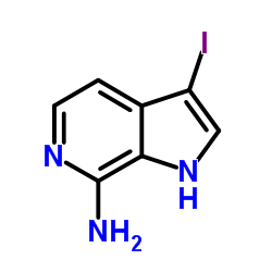 3-Iodo-1H-pyrrolo[2,3-c]pyridin-7-amine结构式