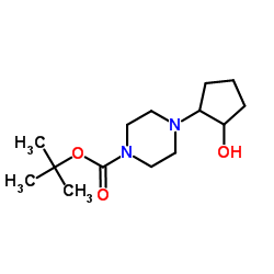 1-Boc-4-(2-hydroxycyclopentyl)piperazine Structure