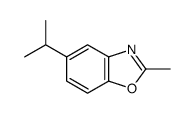 Benzoxazole, 2-methyl-5-(1-methylethyl)- (9CI) structure