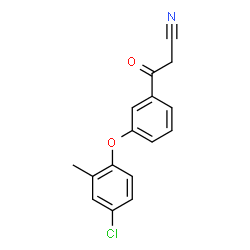 3-(4-CHLORO-2-METHYLPHENOXY)-BETA-OXO-BENZENEPROPANENITRILE结构式