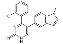 2-(2-amino-5-(1-Methyl-1H-indol-5-yl)pyrimidin-4-yl)phenol结构式