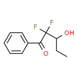 1-Pentanone, 2,2-difluoro-3-hydroxy-1-phenyl- (9CI) structure