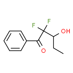 1-Pentanone, 2,2-difluoro-3-hydroxy-1-phenyl- (9CI) Structure