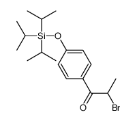 2-bromo-1-[4-tri(propan-2-yl)silyloxyphenyl]propan-1-one结构式