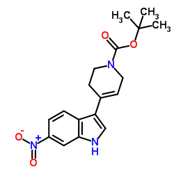 2-Methyl-2-propanyl 4-(6-nitro-1H-indol-3-yl)-3,6-dihydro-1(2H)-pyridinecarboxylate structure