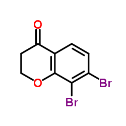 7,8-Dibromo-2,3-dihydro-4H-chromen-4-one Structure