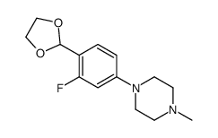 1-[4-(1,3-二氧杂烷-2-基)-3-氟苯基]-4-甲基哌嗪结构式