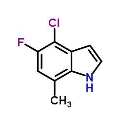 4-Chloro-5-fluoro-7-methyl-1H-indole结构式