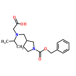 N-({1-[(Benzyloxy)carbonyl]-3-pyrrolidinyl}methyl)-N-isopropylglycine Structure