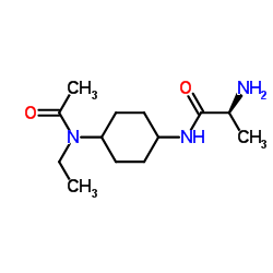 N-{4-[Acetyl(ethyl)amino]cyclohexyl}-L-alaninamide结构式