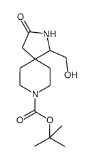 tert-butyl 1-(hydroxymethyl)-3-oxo-2,8-diazaspiro[4.5]decane-8-carboxylate Structure