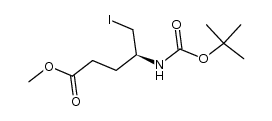 (S)-4-tert-butoxycarbonylamino-5-iodo-pentanoic acid methyl ester Structure