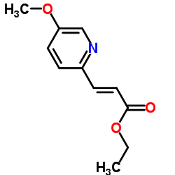 Ethyl (2E)-3-(5-methoxy-2-pyridinyl)acrylate结构式