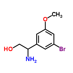 2-Amino-2-(3-bromo-5-methoxyphenyl)ethanol结构式
