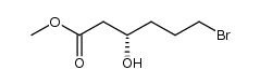(3S)-methyl 6-bromo-3-hydroxy hexanoate结构式