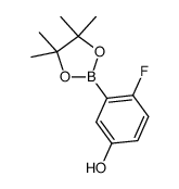 4-fluoro-3-(4,4,5,5-tetramethyl-1,3,2-dioxaborolan-2-yl)phenol Structure