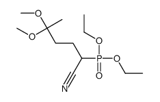 2-diethoxyphosphoryl-5,5-dimethoxyhexanenitrile结构式