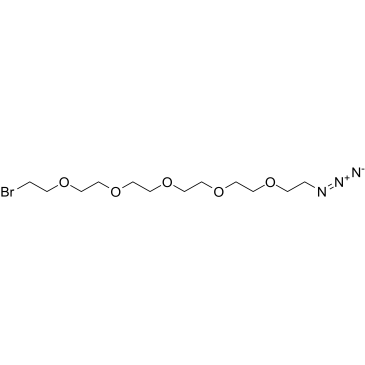 Bromo-PEG5-azide结构式