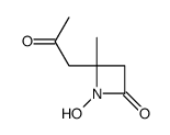 1-hydroxy-4-methyl-4-(2-oxopropyl)azetidin-2-one结构式