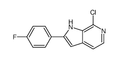 7-chloro-2-(4-fluorophenyl)-1H-pyrrolo[2,3-c]pyridine结构式
