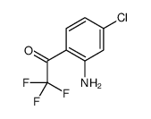 1-(2-Amino-4-chlorophenyl)-2,2,2-trifluoroethan-1-one, 5-Chloro-2-(trifluoroacetyl)aniline structure