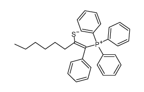 1-phenyl-1-(triphenylphosphonio)oct-1-ene-2-thiolate Structure