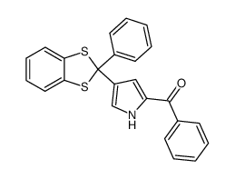 2-benzoyl-4-(2-phenyl-1,3-benzodithiol-2-yl)pyrrole Structure