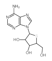 2-(6-aminopurin-9-yl)-5-(hydroxymethyl)thiolane-3,4-diol结构式