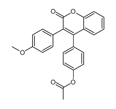 4-(3-(4-METHOXYPHENYL)-2-OXO-2H-CHROMEN-4-YL)PHENYL ACETATE Structure