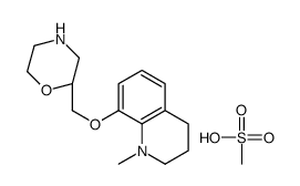 methanesulfonic acid,(2S)-2-[(1-methyl-3,4-dihydro-2H-quinolin-8-yl)oxymethyl]morpholine结构式