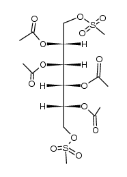 1-O,6-O-Bis(methylsulfonyl)-D-mannitol 2,3,4,5-tetraacetate Structure