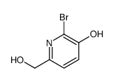 2-溴-6-(羟甲基)吡啶-3-醇结构式