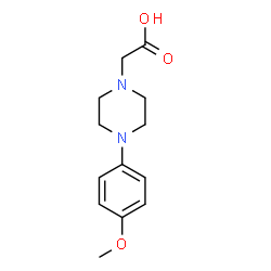 4-(4-methoxyphenyl)-1-Piperazineacetic acid structure