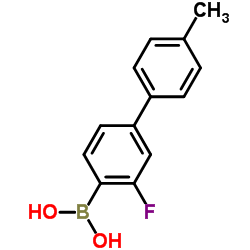 3-Fluoro-4'-Methyl[1,1']biphenyl-4-yl-boronic acid结构式