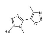 4-methyl-5-(4-methyl-1,3-oxazol-5-yl)-2,4-dihydro-3H-1,2,4-triazole-3-thione structure
