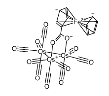(μ-H)Os3(μ-O2CC5H4FeCp)(CO)10 Structure