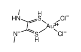 gold(III) dimethyldithiooxamide-H dichloride结构式