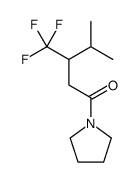 4-methyl-1-pyrrolidin-1-yl-3-(trifluoromethyl)pentan-1-one Structure