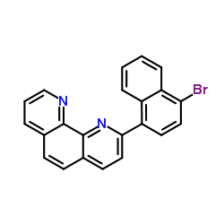 2-(4-bromo-naphthalen-1-yl)-[1,10]phenanthroline结构式