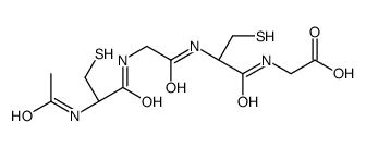 2-[[(2R)-2-[[2-[[(2R)-2-acetamido-3-sulfanylpropanoyl]amino]acetyl]amino]-3-sulfanylpropanoyl]amino]acetic acid Structure
