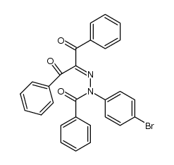 benzoic acid-[(1-benzoyl-2-oxo-2-phenyl-ethylidene)-(4-bromo-phenyl)-hydrazide] Structure