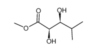 (2R,3S)-2,3-dihydroxy-4-methylpentanoic acid methyl ester Structure