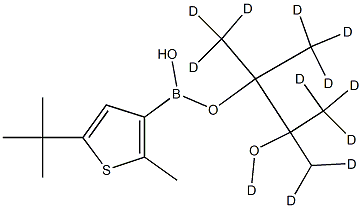 [2-Methyl-5-(tert-butyl)-d12]-thiophene-3-boronic acid pinacol ester Structure