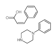 1-phenylpiperazine; (Z)-3-phenylprop-2-enoic acid结构式
