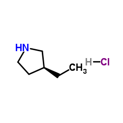 (3S)-3-Ethylpyrrolidine hydrochloride (1:1) Structure