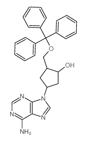 Cyclopentanol,4-(6-amino-9H-purin-9-yl)-2-[(triphenylmethoxy)methyl]-, (1R,2S,4S)-rel- picture