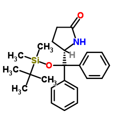 (5S)-5-[[[(1,1-dimethylethyl)dimethylsilyl]oxy]diphenylmethyl]-2-Pyrrolidinone structure